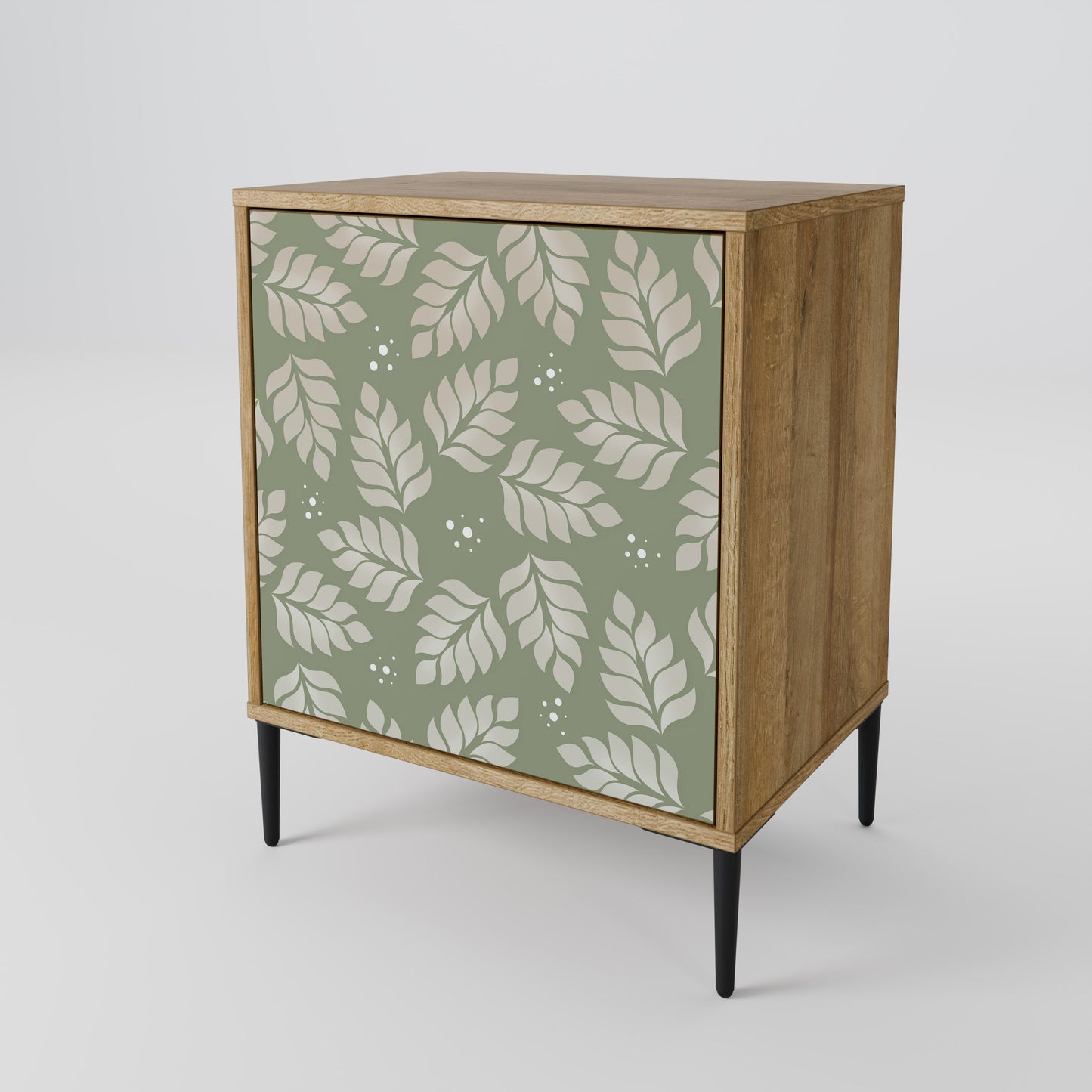 LEAVES ON GREEN 1-Door Sideboard in Oak Effect