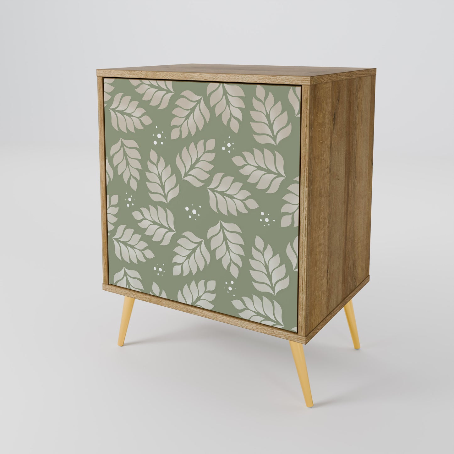 LEAVES ON GREEN 1-Door Sideboard in Oak Effect