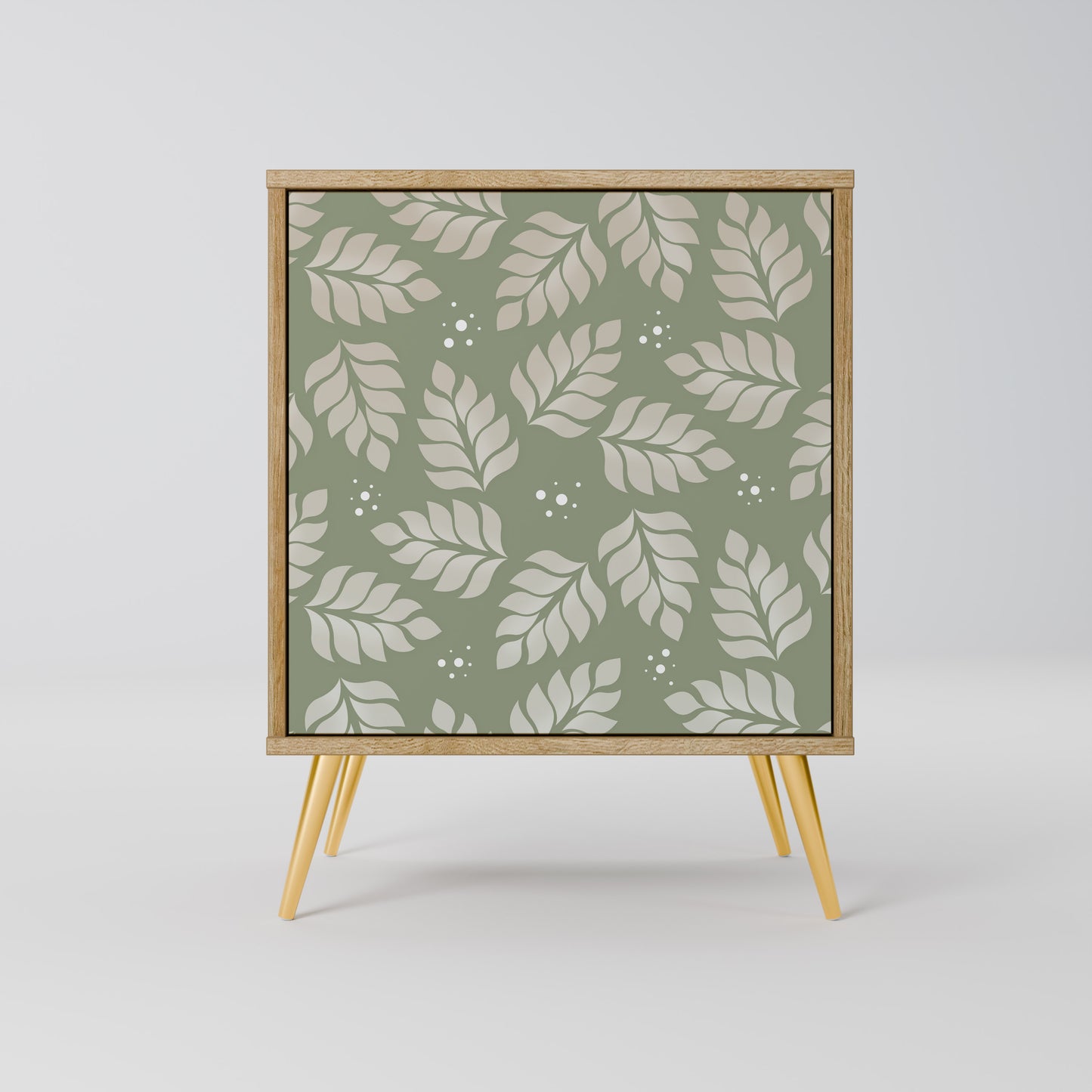 LEAVES ON GREEN 1-Door Sideboard in Oak Effect