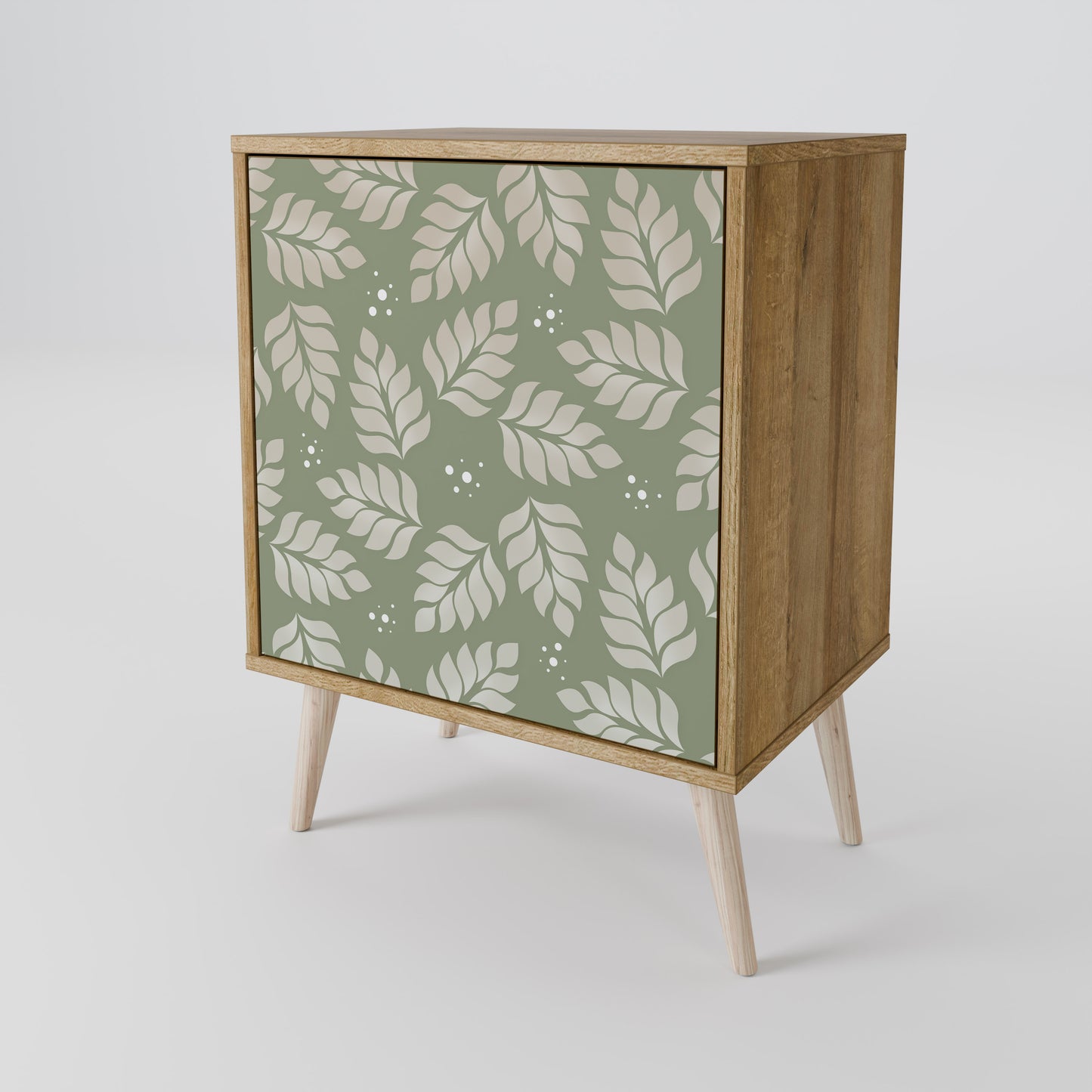 LEAVES ON GREEN 1-Door Sideboard in Oak Effect