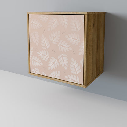 LEAVES ON BEIGE 1-Door Sideboard in Oak Effect