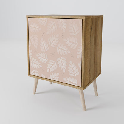 LEAVES ON BEIGE 1-Door Sideboard in Oak Effect