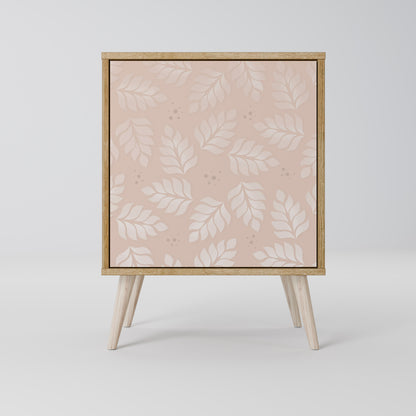 LEAVES ON BEIGE 1-Door Sideboard in Oak Effect