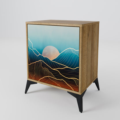 LUNAR SECRETS 1-Door Sideboard in Oak Effect