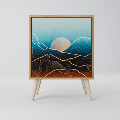 LUNAR SECRETS 1-Door Sideboard in Oak Effect