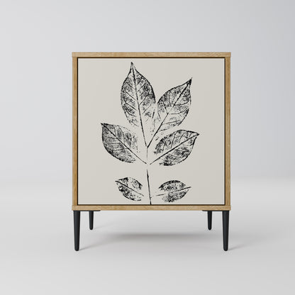 LEAFY STAMPS 1-Door Sideboard in Oak Effect