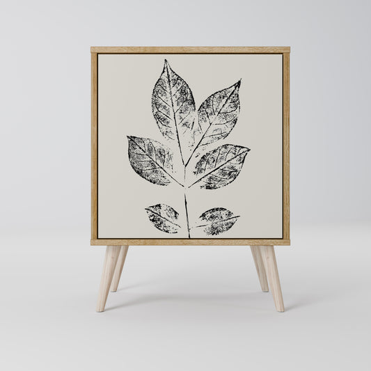 LEAFY STAMPS 1-Door Sideboard in Oak Effect