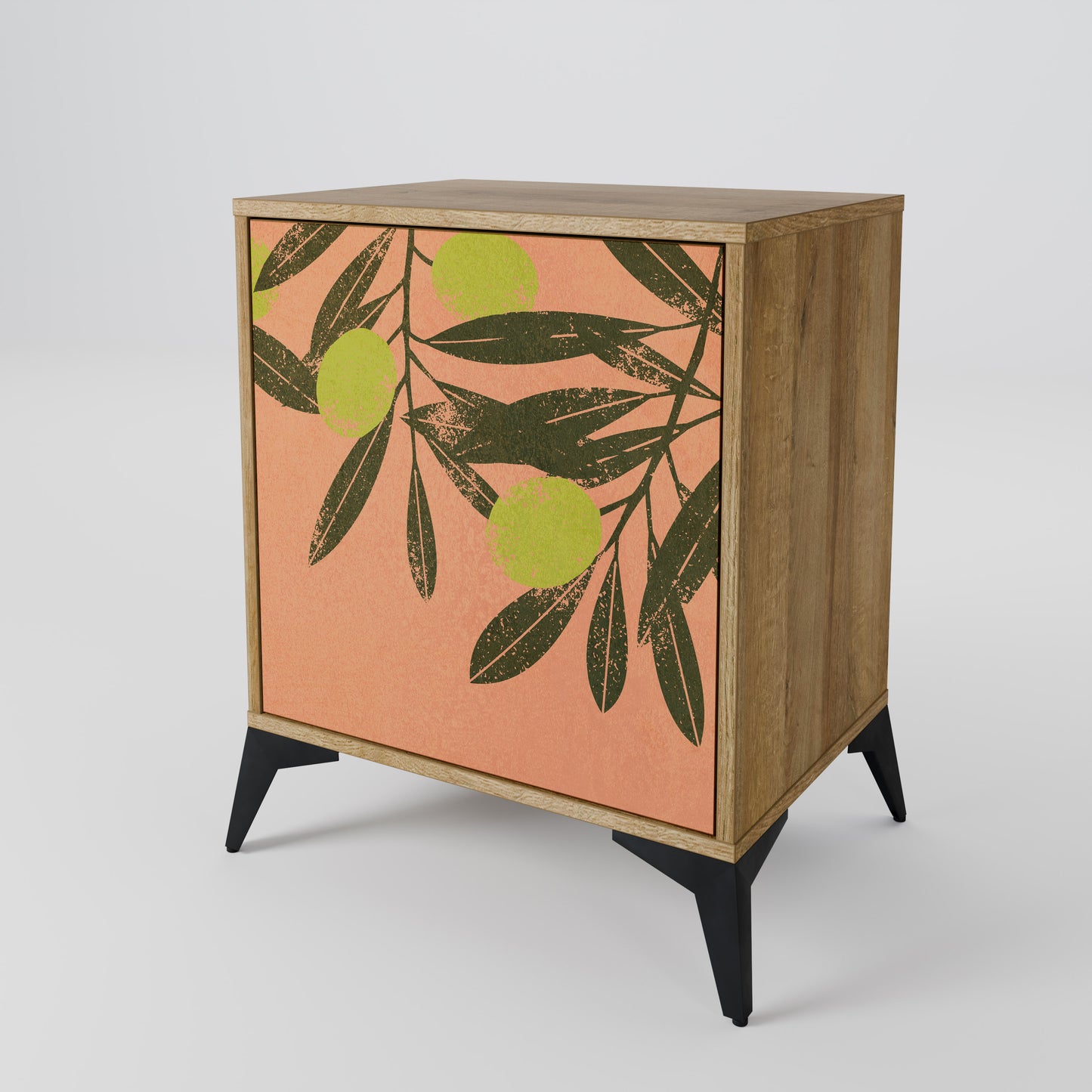 JUICY OLIVES 1-Door Sideboard in Oak Effect