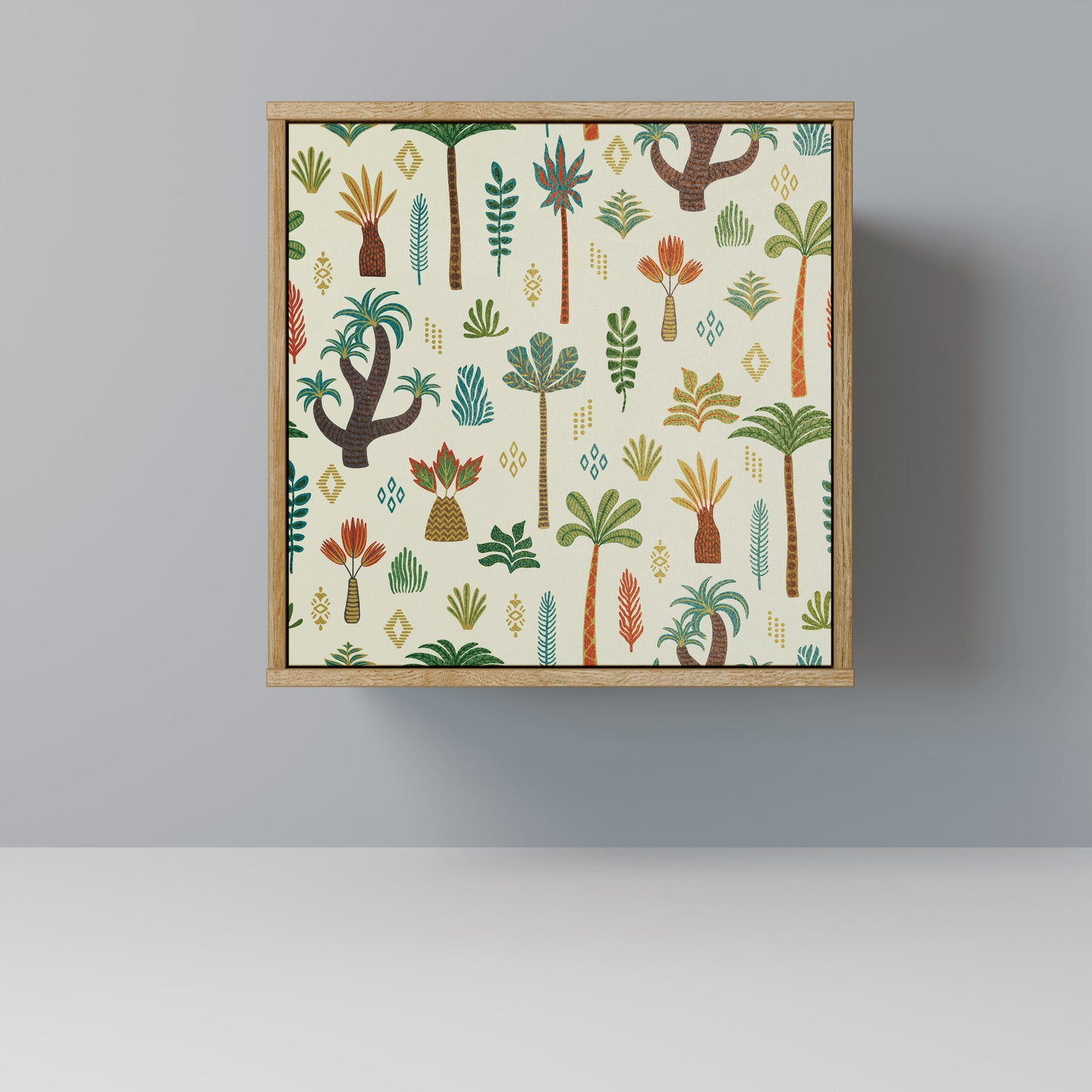 PALM SPRING 1-Door Sideboard in Oak Effect