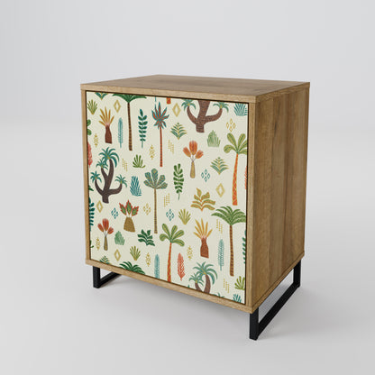 PALM SPRING 1-Door Sideboard in Oak Effect