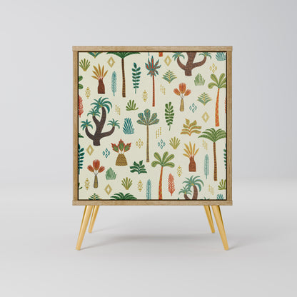 PALM SPRING 1-Door Sideboard in Oak Effect