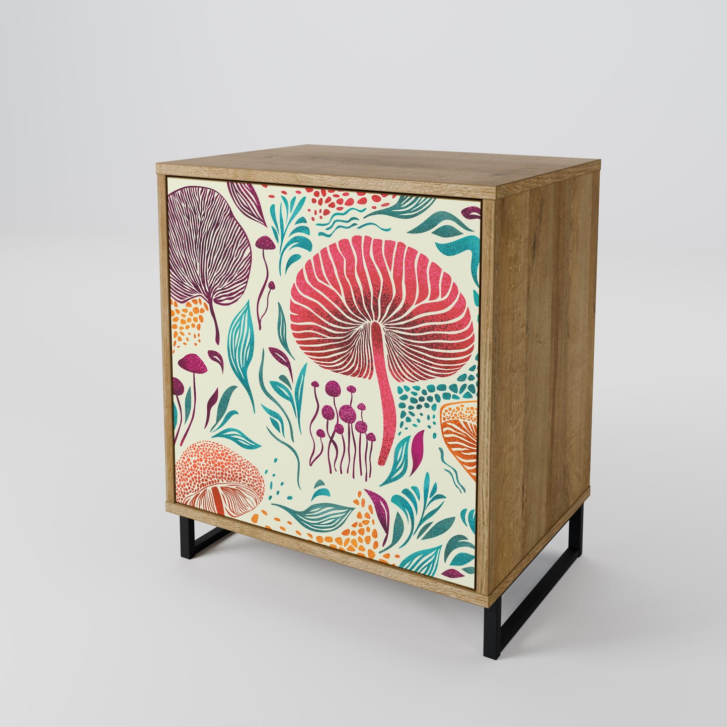 FUNGUS FANTASY 1-Door Sideboard in Oak Effect