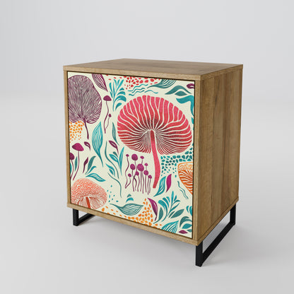 FUNGUS FANTASY 1-Door Sideboard in Oak Effect
