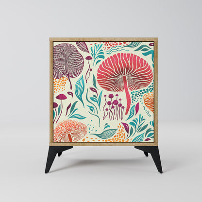 FUNGUS FANTASY 1-Door Sideboard in Oak Effect