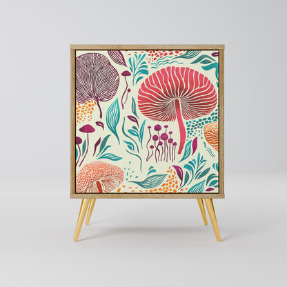 FUNGUS FANTASY 1-Door Sideboard in Oak Effect