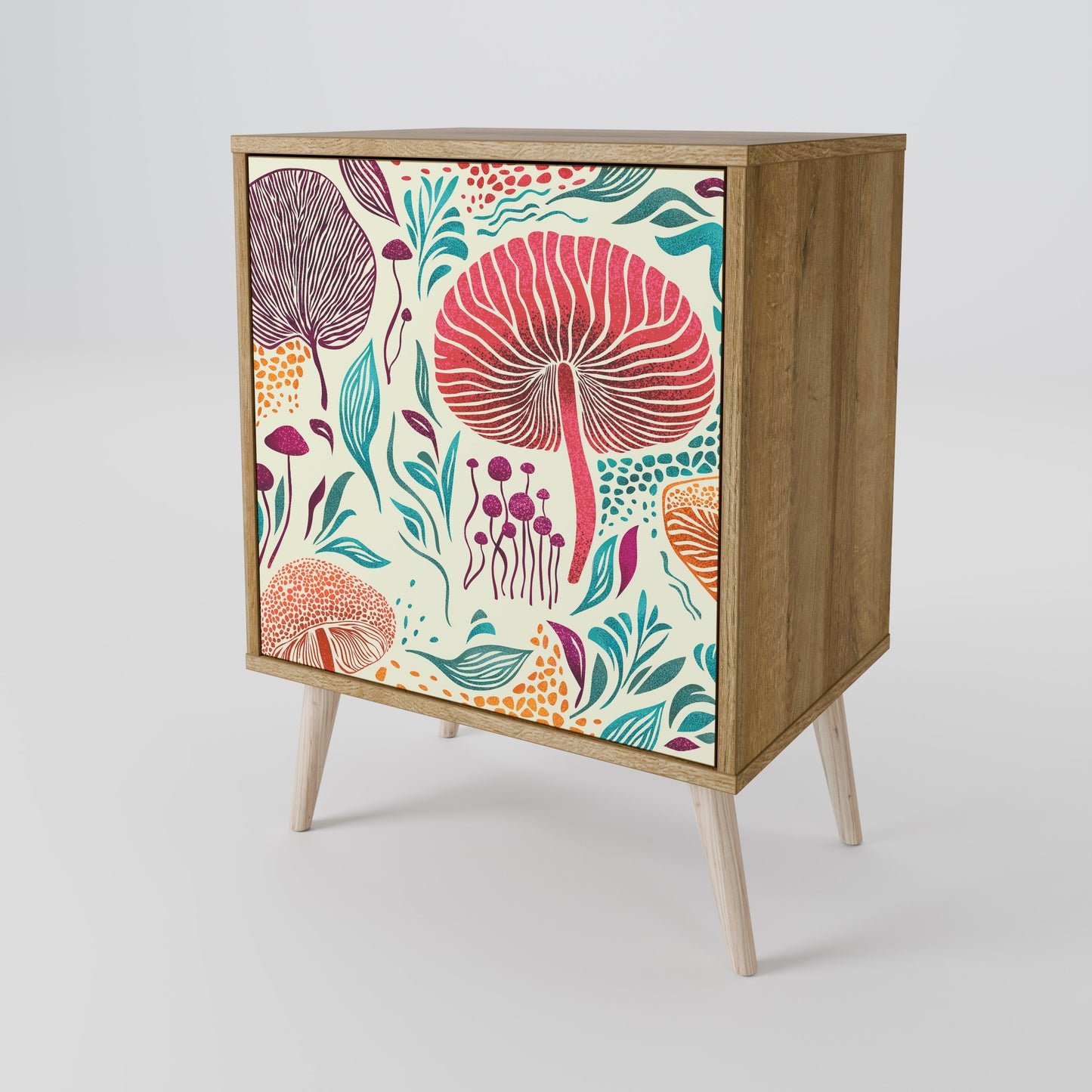 FUNGUS FANTASY 1-Door Sideboard in Oak Effect