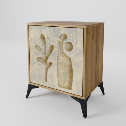 Credenza SAND SCULPTURES a 1 anta effetto rovere