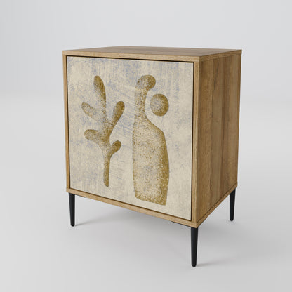 Credenza SAND SCULPTURES a 1 anta effetto rovere