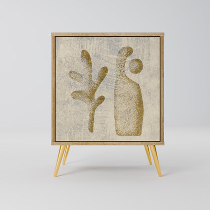 Credenza SAND SCULPTURES a 1 anta effetto rovere