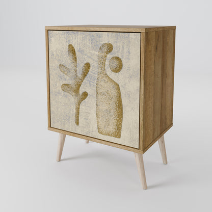 Credenza SAND SCULPTURES a 1 anta effetto rovere