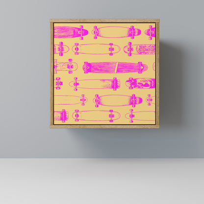 Credenza SKATEBOARD ARTISTRY a 1 anta effetto rovere