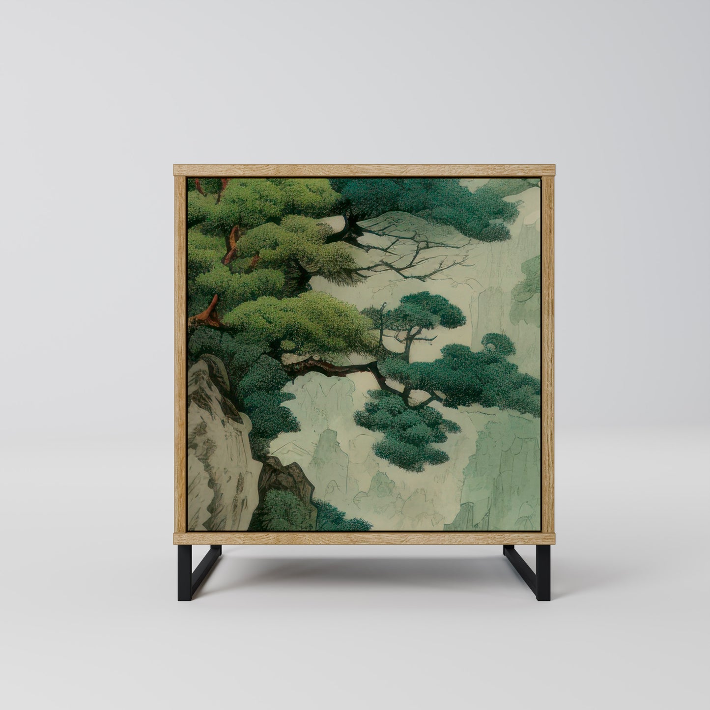 Credenza VERDURE ABYSS a 1 anta effetto rovere