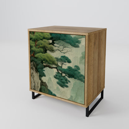 Credenza VERDURE ABYSS a 1 anta effetto rovere