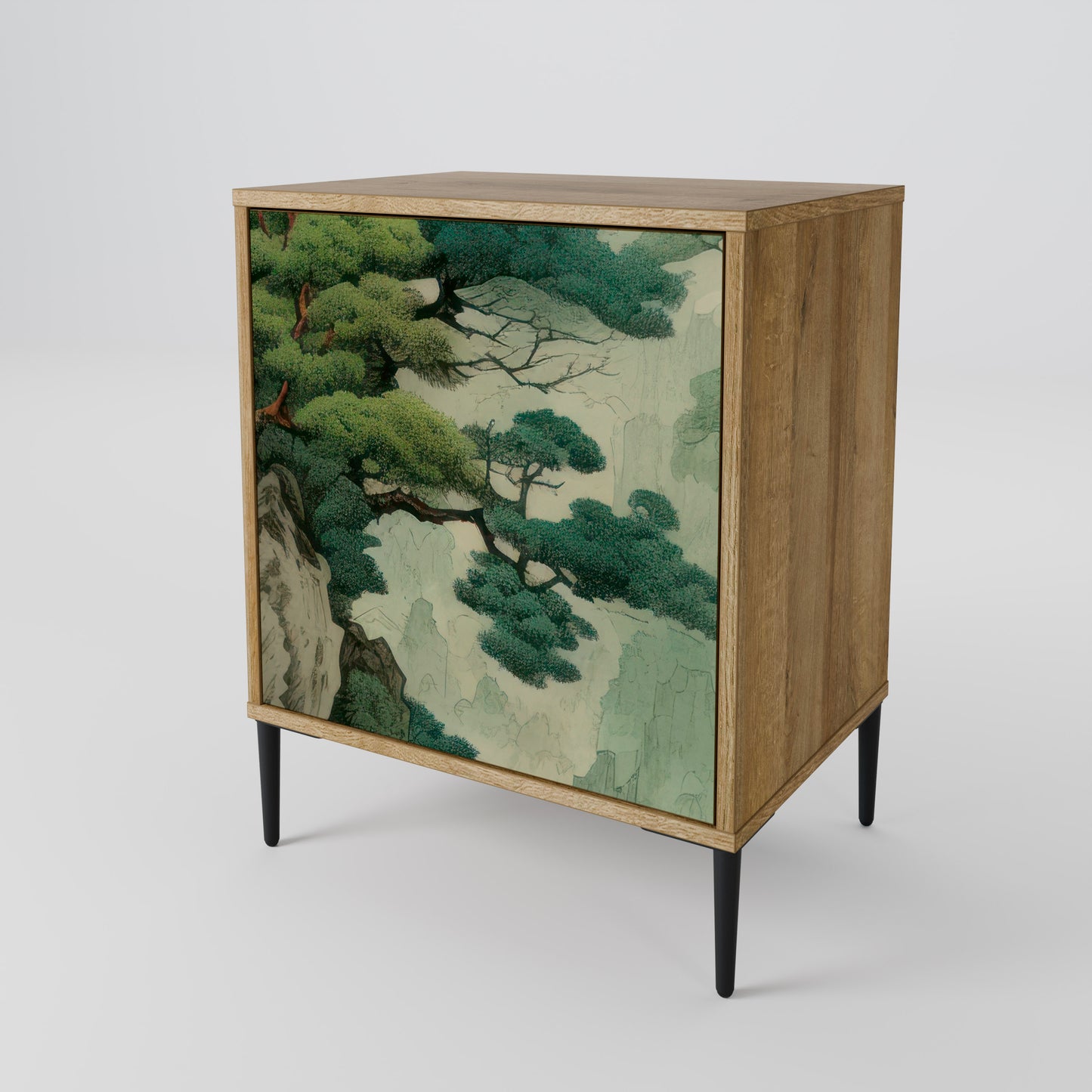 Credenza VERDURE ABYSS a 1 anta effetto rovere