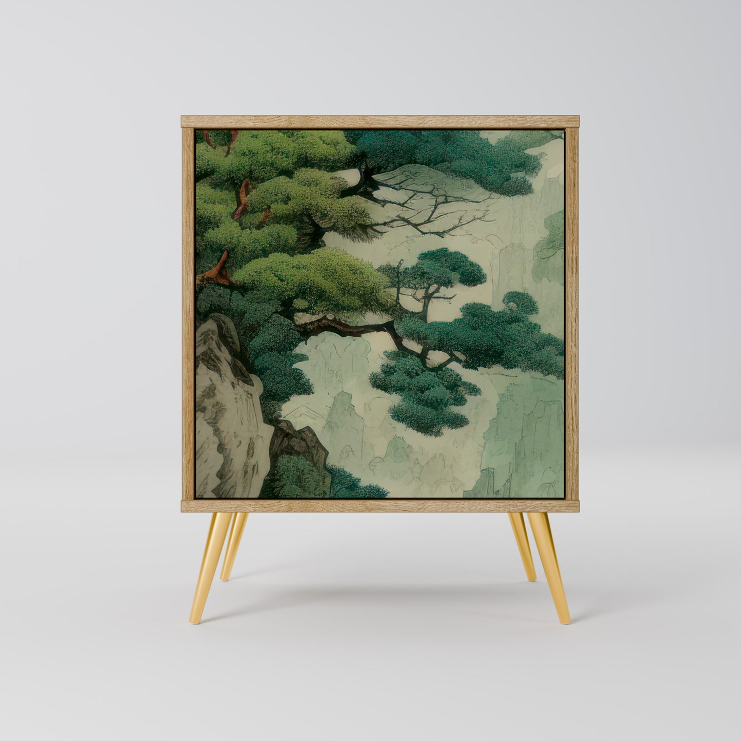 Credenza VERDURE ABYSS a 1 anta effetto rovere