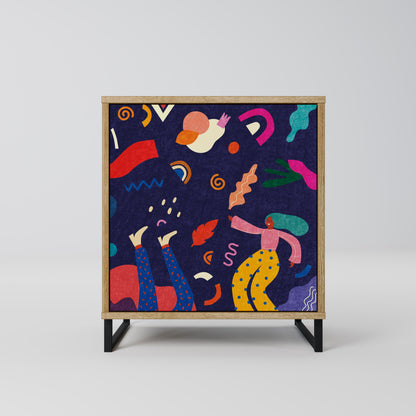FESTIVE PLEASURES 1-Door Sideboard in Oak Effect