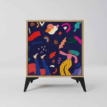FESTIVE PLEASURES 1-Door Sideboard in Oak Effect