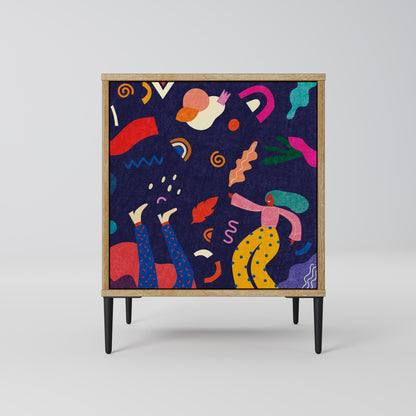 FESTIVE PLEASURES 1-Door Sideboard in Oak Effect