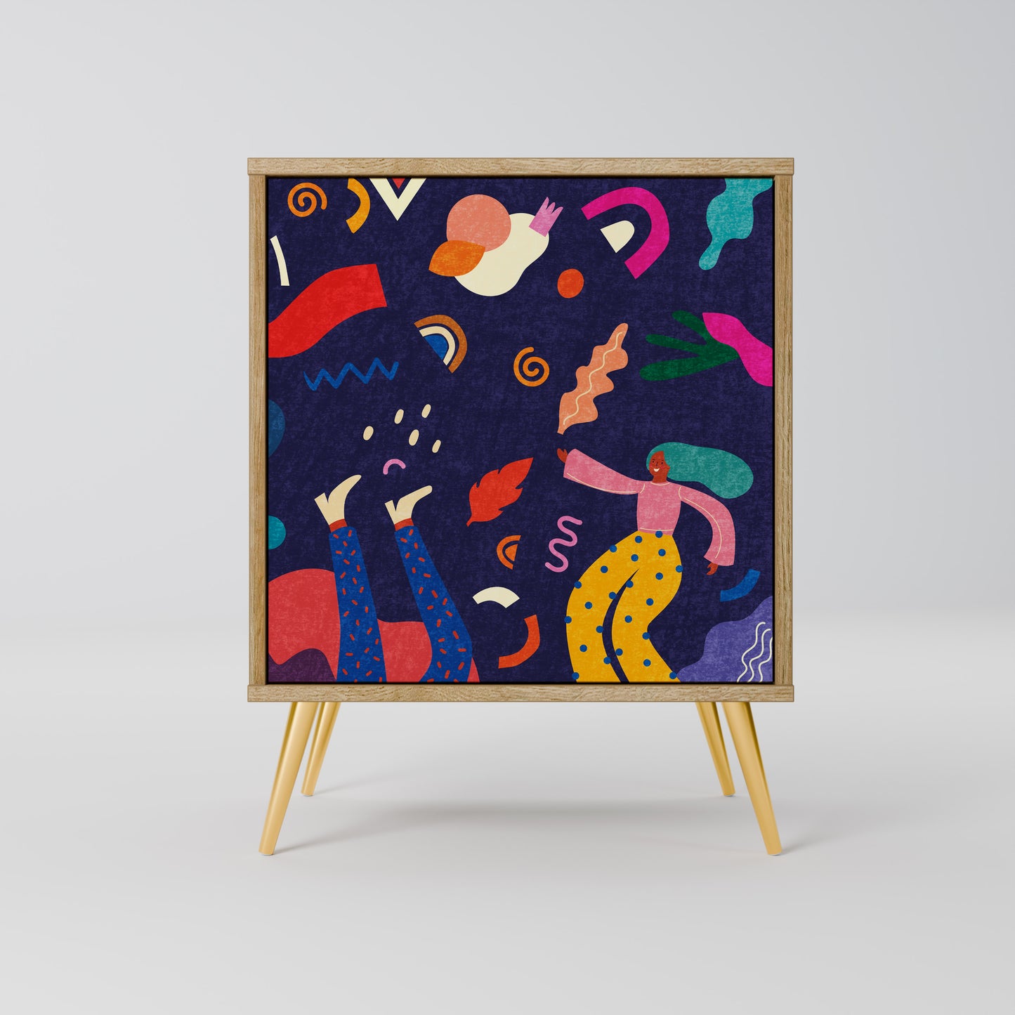 FESTIVE PLEASURES 1-Door Sideboard in Oak Effect