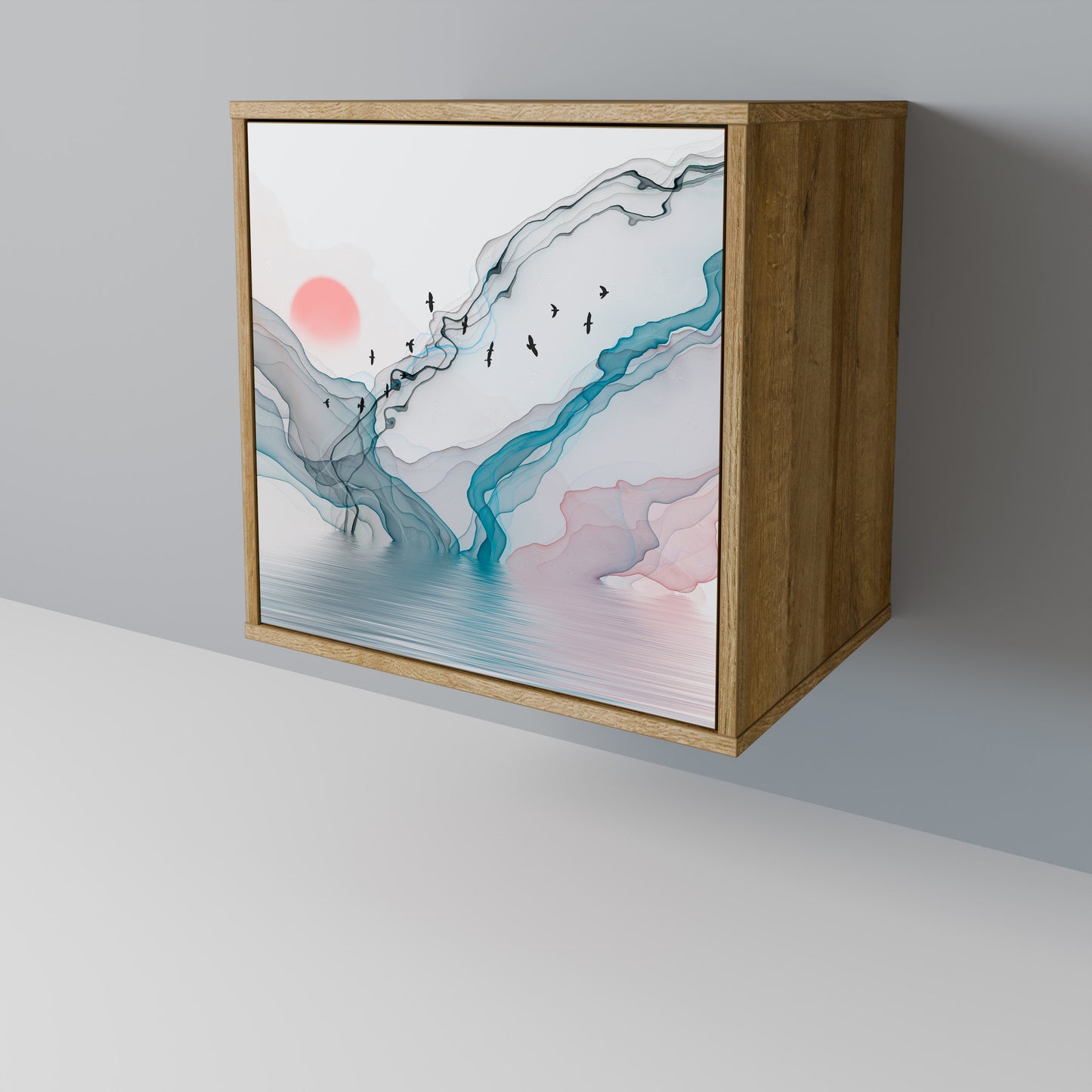 Credenza VELVET CROSSING a 1 anta effetto rovere