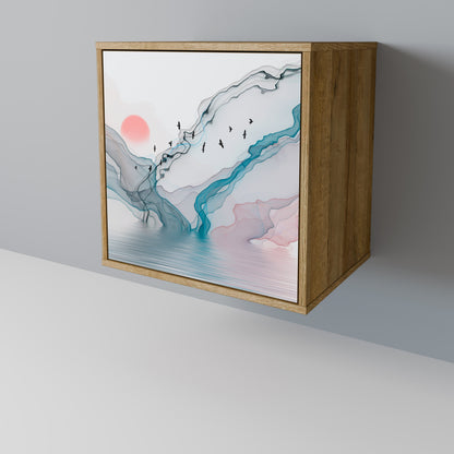 Credenza VELVET CROSSING a 1 anta effetto rovere