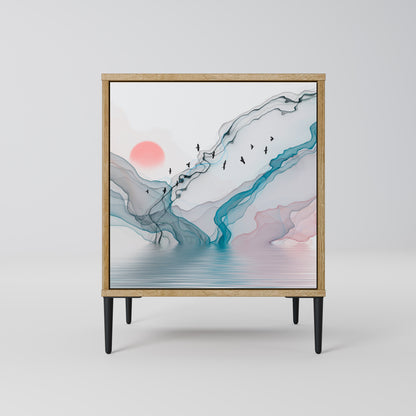 Credenza VELVET CROSSING a 1 anta effetto rovere