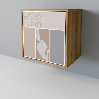 Credenza TROPICAL SHAPES a 1 anta effetto rovere