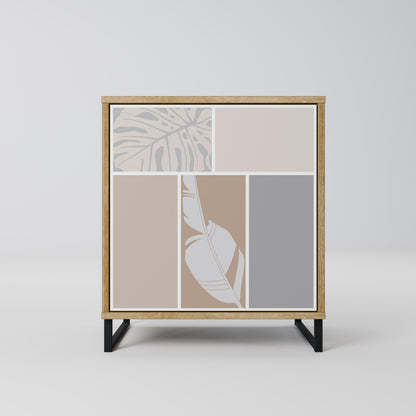 Credenza TROPICAL SHAPES a 1 anta effetto rovere