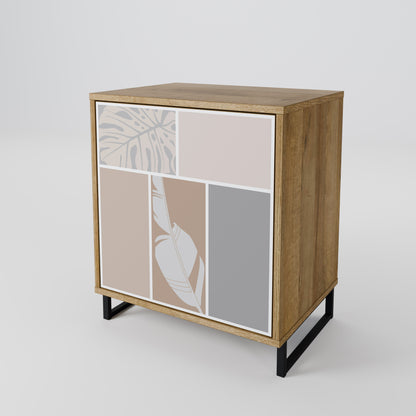 Credenza TROPICAL SHAPES a 1 anta effetto rovere