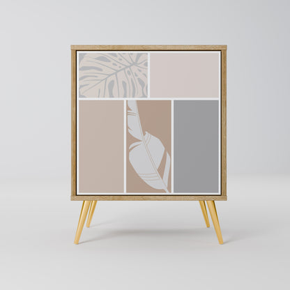 Credenza TROPICAL SHAPES a 1 anta effetto rovere