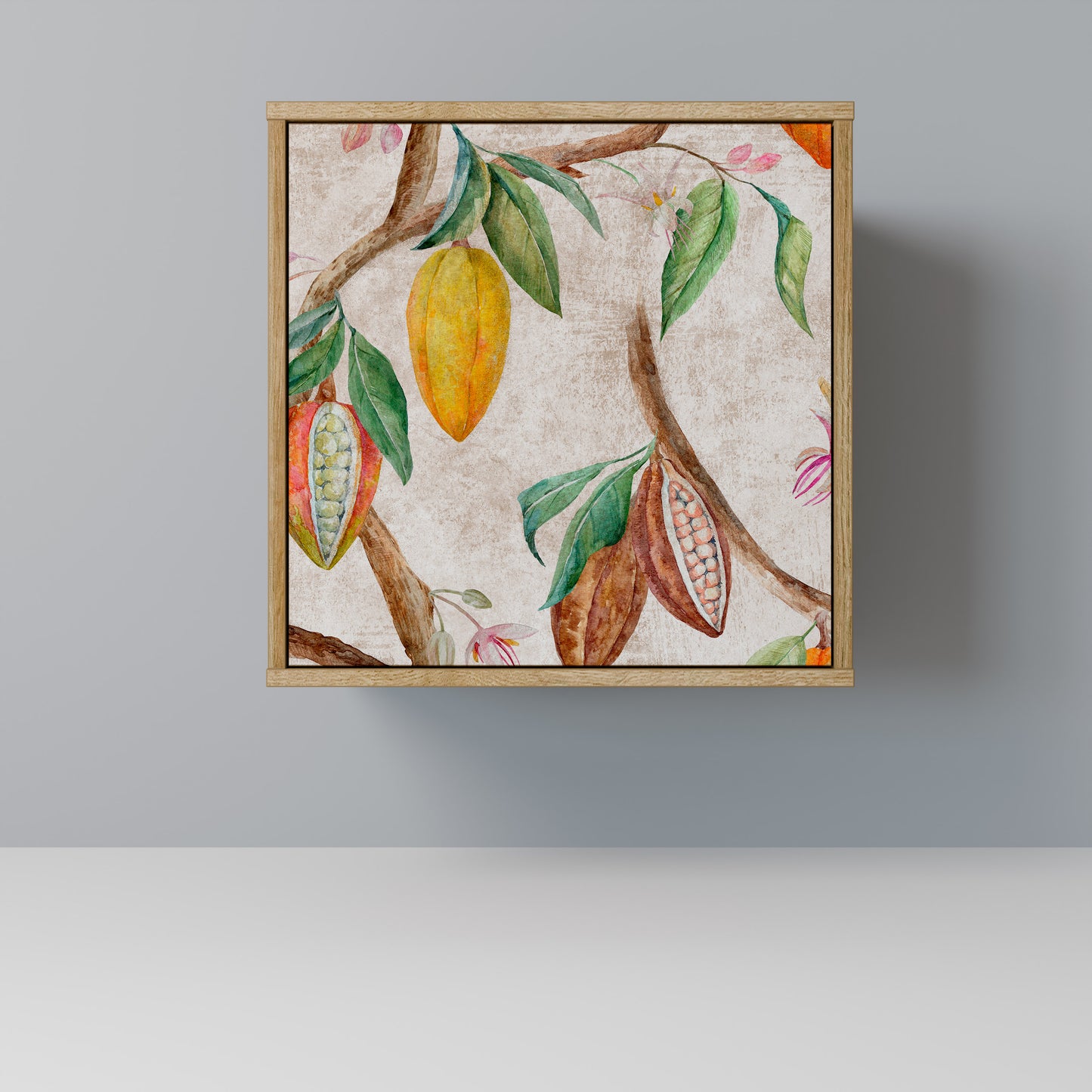 Credenza COCOA FRUITS a 1 anta effetto rovere