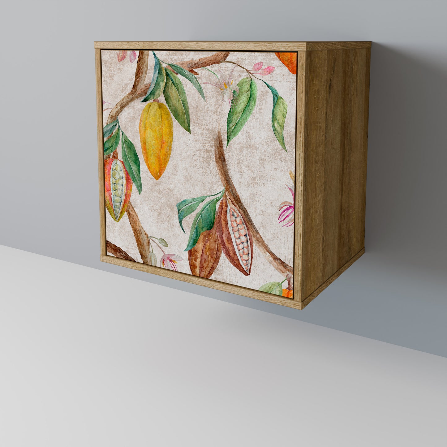 Credenza COCOA FRUITS a 1 anta effetto rovere