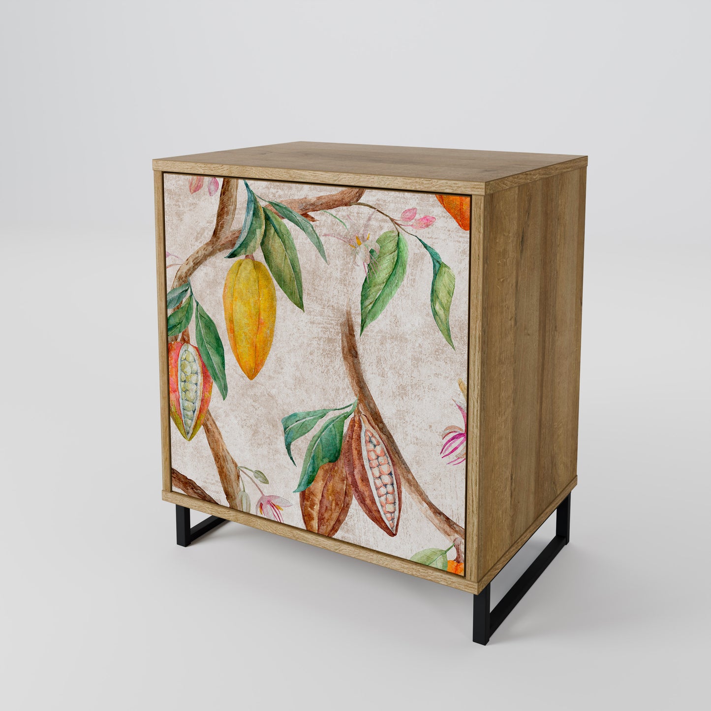 Credenza COCOA FRUITS a 1 anta effetto rovere