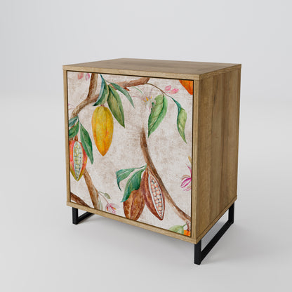 Credenza COCOA FRUITS a 1 anta effetto rovere