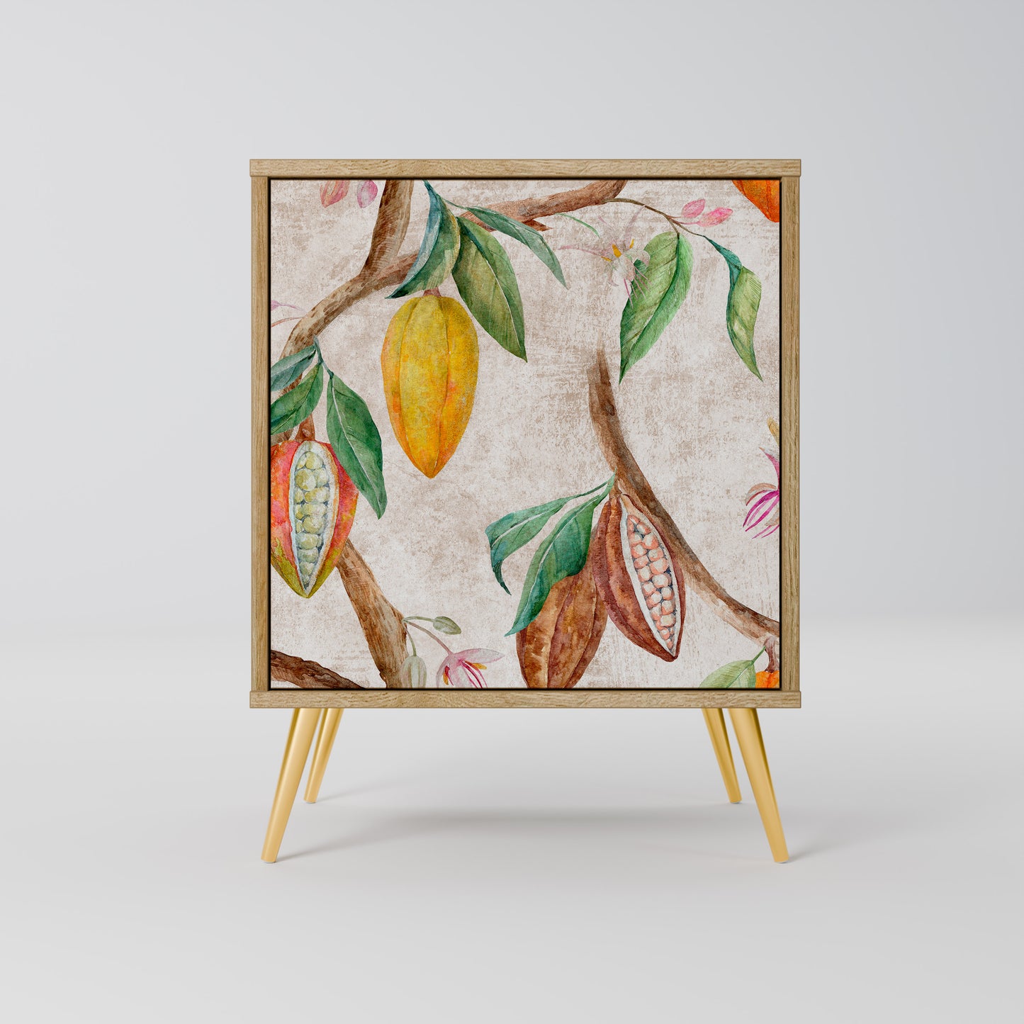 Credenza COCOA FRUITS a 1 anta effetto rovere