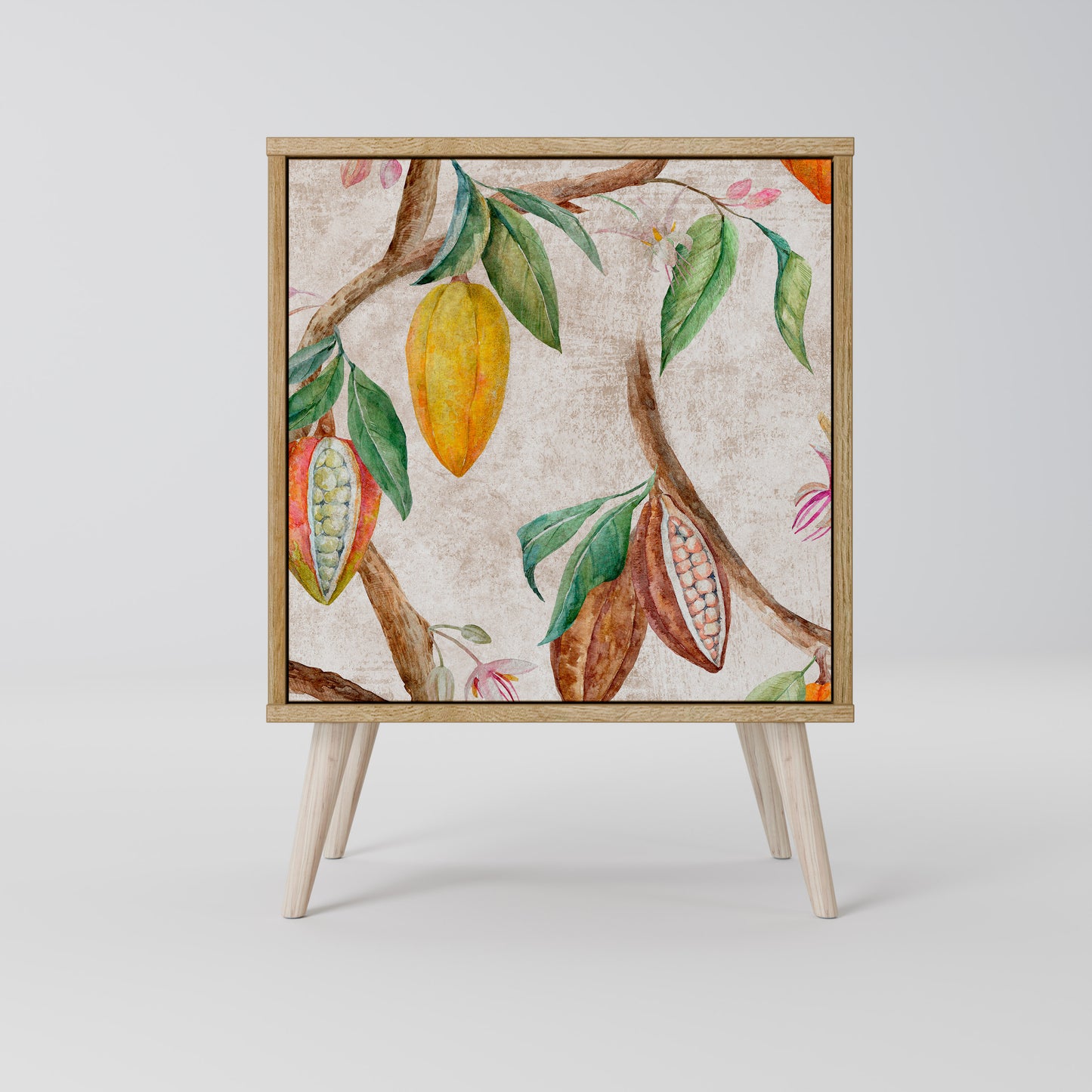 Credenza COCOA FRUITS a 1 anta effetto rovere