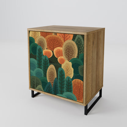 Credenza AUTUMN KALEIDOSCOPE a 1 anta effetto rovere