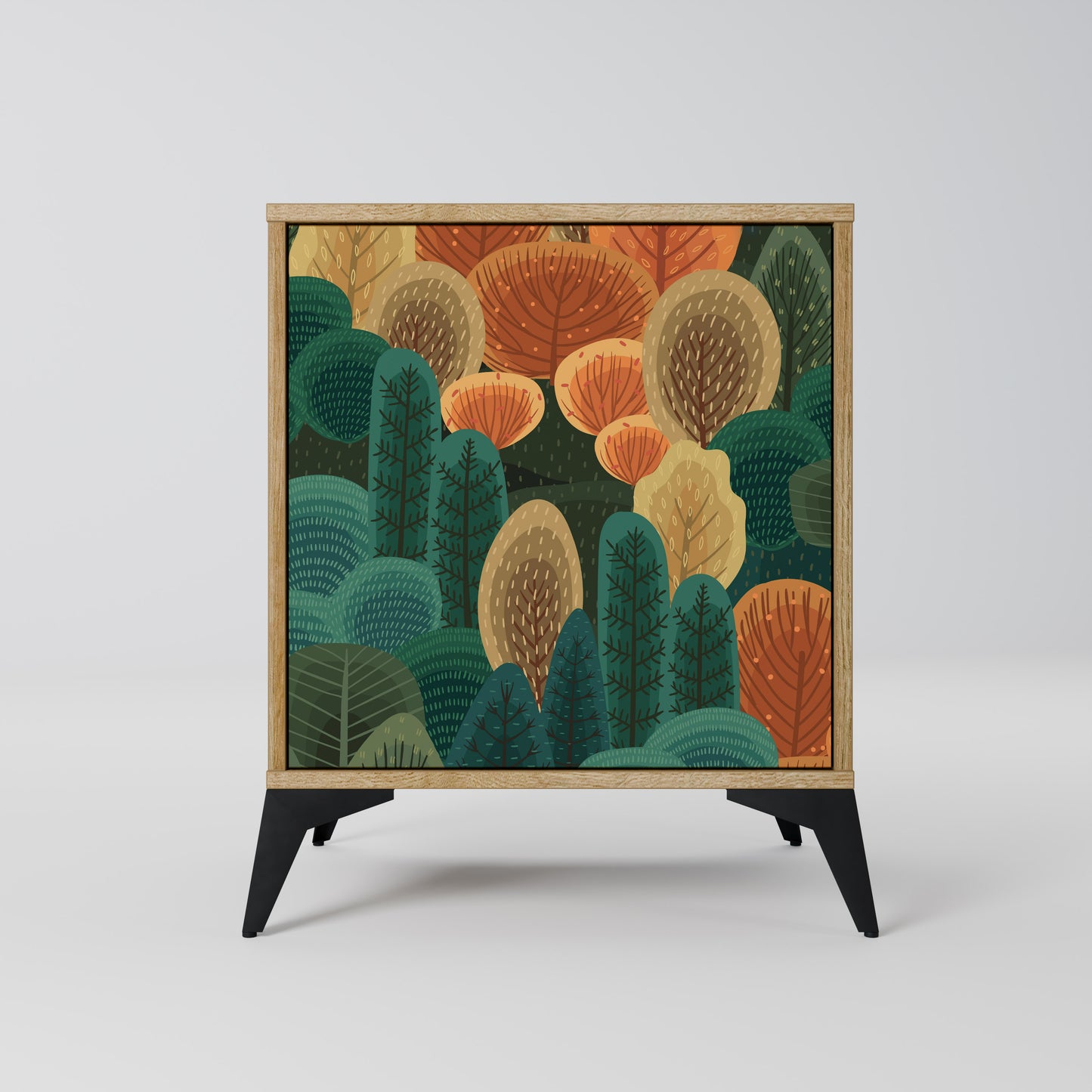 Credenza AUTUMN KALEIDOSCOPE a 1 anta effetto rovere