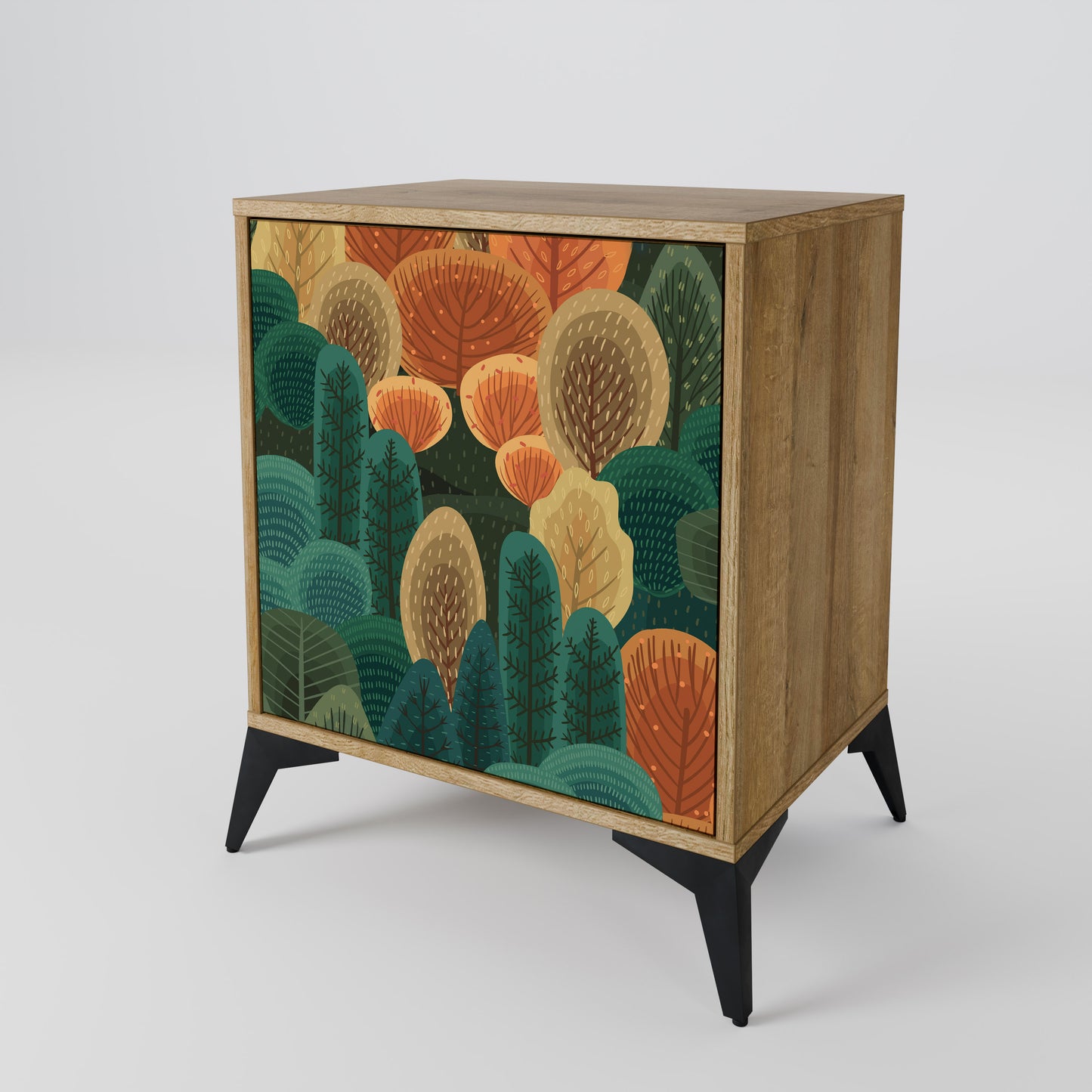 Credenza AUTUMN KALEIDOSCOPE a 1 anta effetto rovere