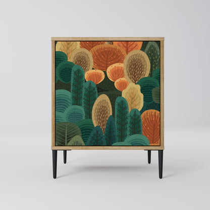 Credenza AUTUMN KALEIDOSCOPE a 1 anta effetto rovere